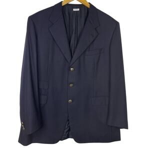 Brioni for De Lisi | Navy Blue Blazer Cashmere Italian